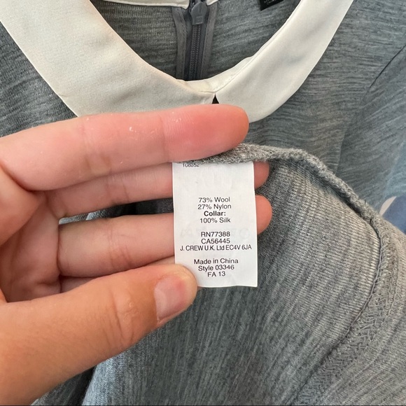 J. Crew Collared Dress | Grey, 0 - Picture 5 of 5